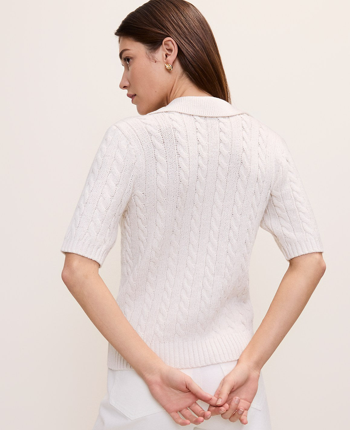Weekend Cable Polo Sweater | Vinci Leather