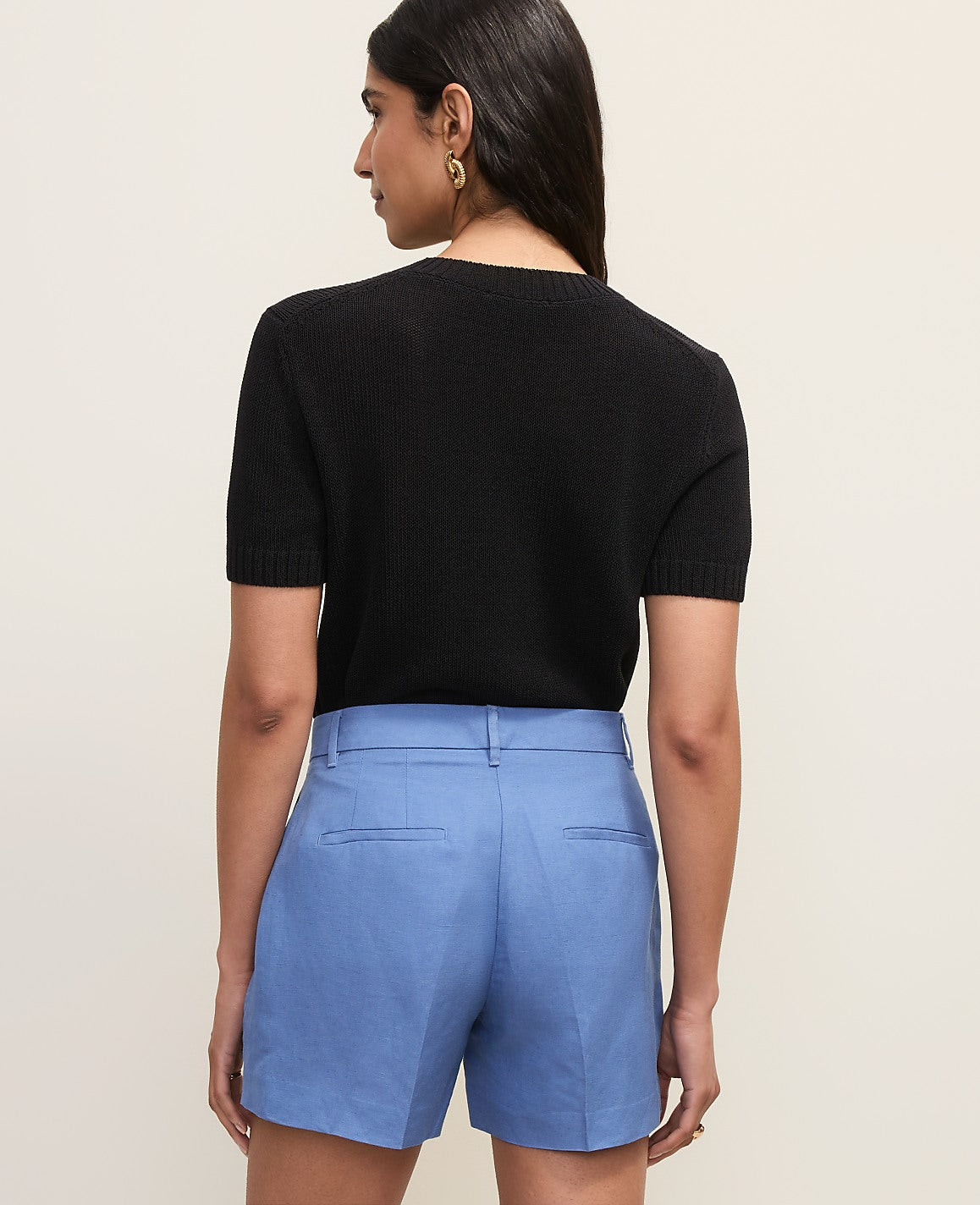 The City Short in Linen Blend | Vinci Leather