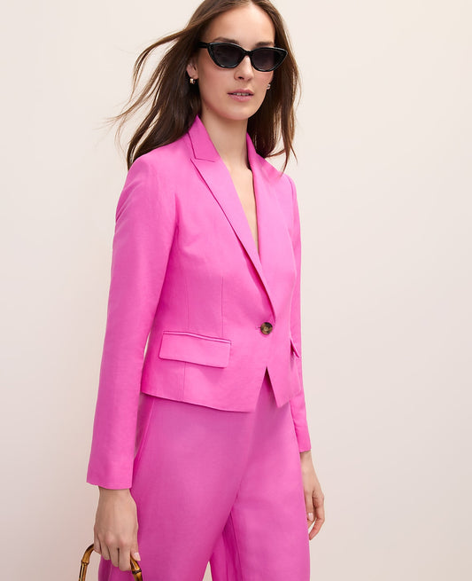 The Modern Newbury Blazer in Linen Blend | Vinci Leather