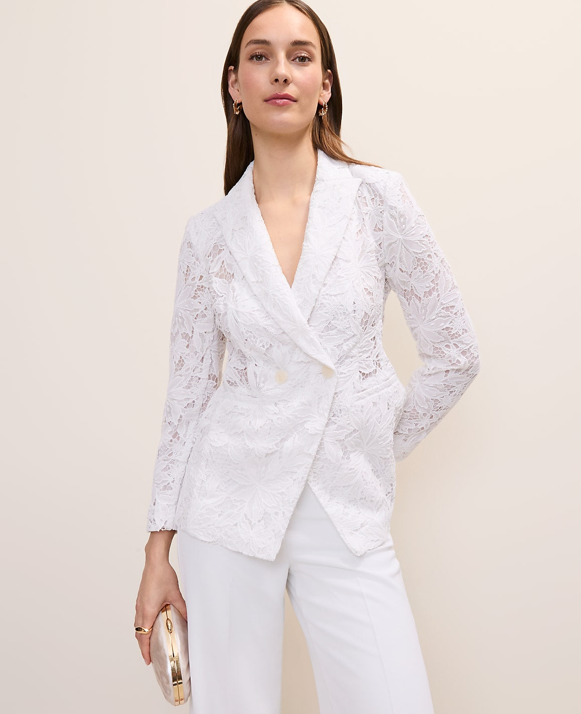 The Cutaway Blazer in Lace | Vinci Leather