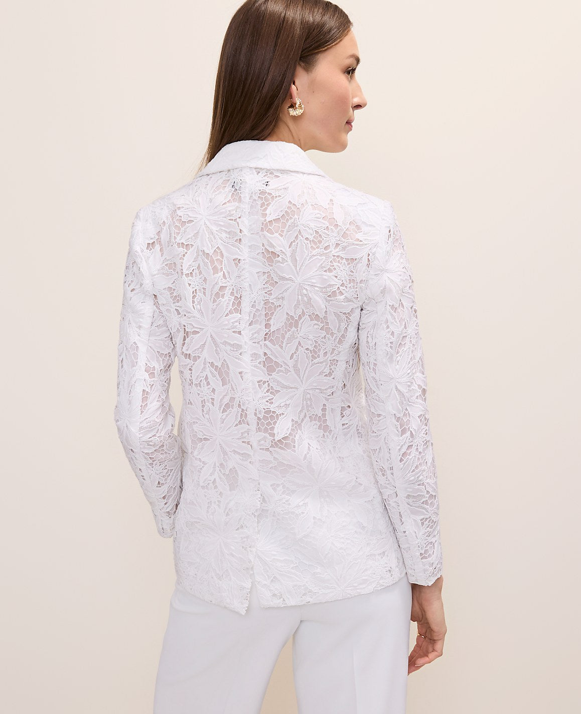 The Cutaway Blazer in Lace | Vinci Leather