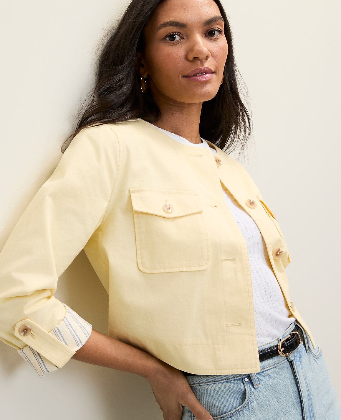 Weekend Crew Neck Jacket | Vinci Leather