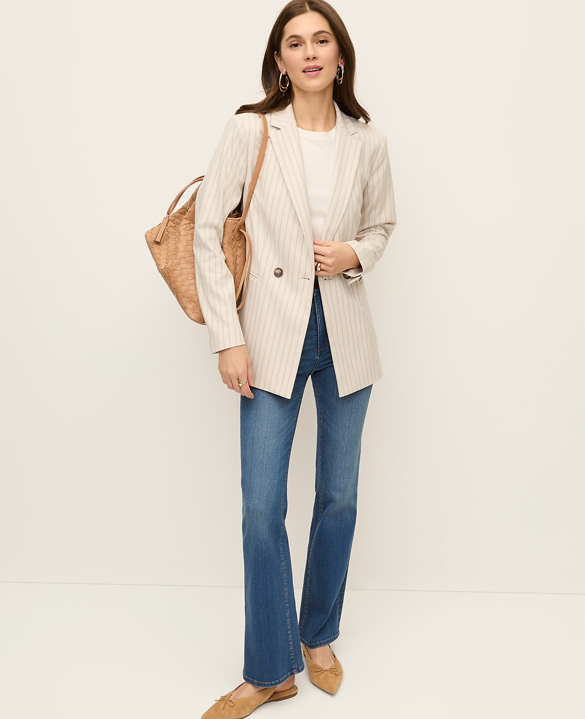 The Crosby Blazer in Pinstripe | Vinci Leather