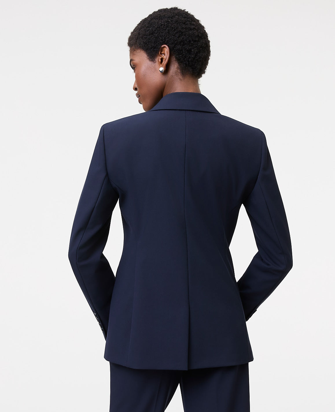 The Fitted Long Blazer in Seasonless Stretch | Vinci Leather