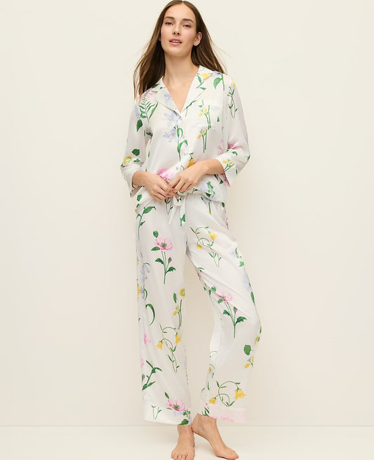 Floral Satin Pajama Set | Vinci Leather