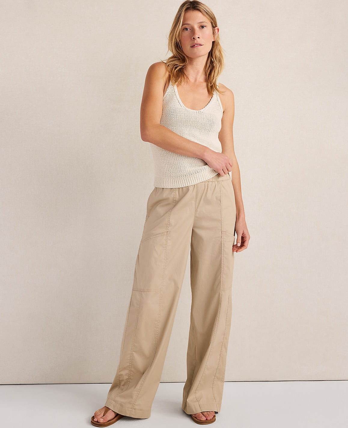 Haven Well Within Cotton Linen Plaited Tank | Vinci Leather