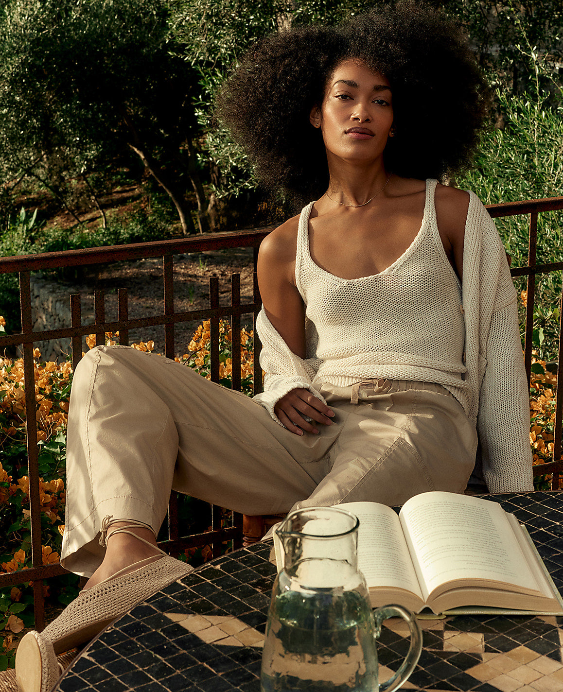 Haven Well Within Cotton Linen Plaited Tank | Vinci Leather