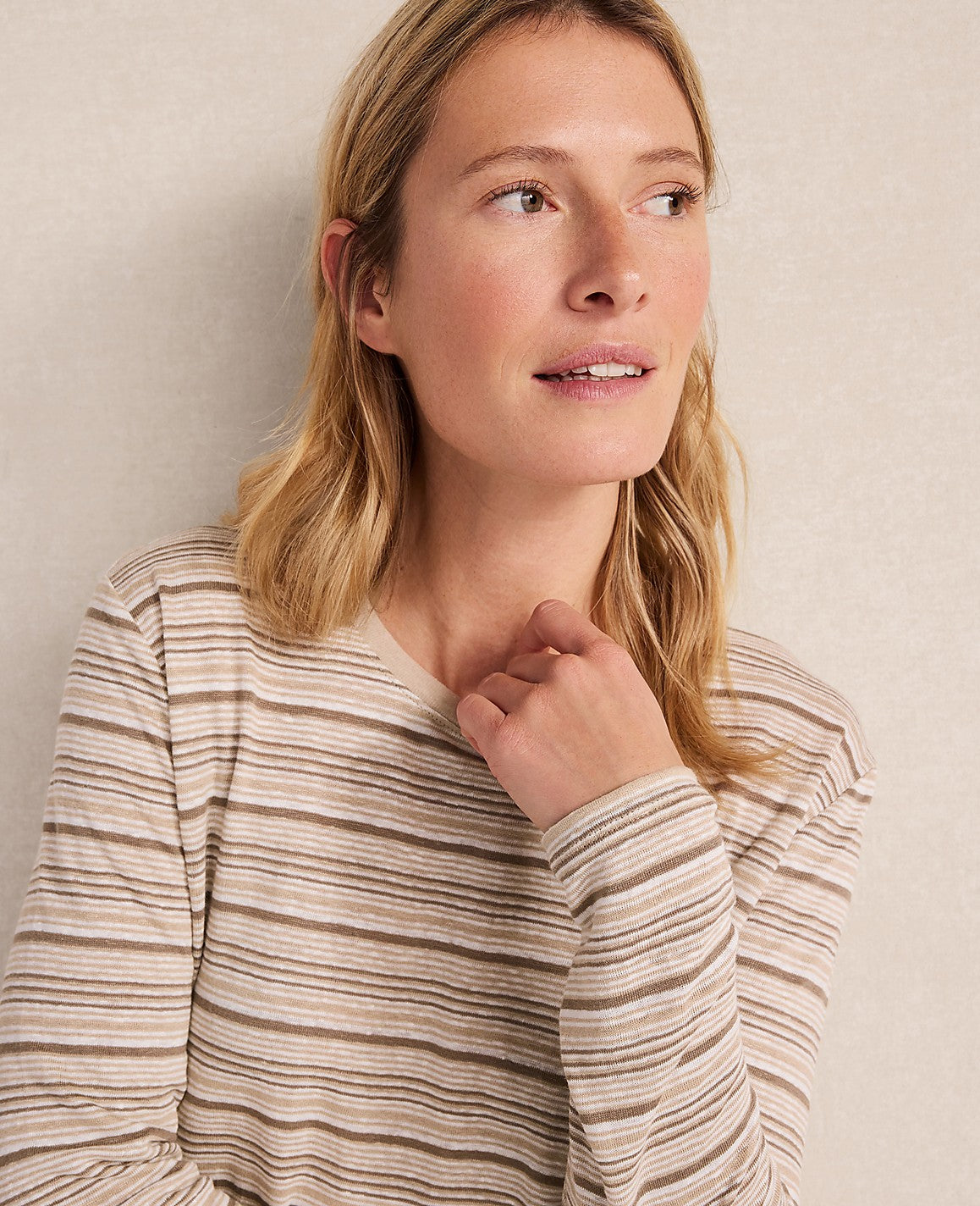 Haven Well Within Linen Jersey Crewneck Tee | Vinci Leather