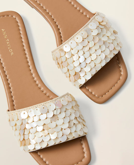Embellished Slide Sandal | Vinci Leather