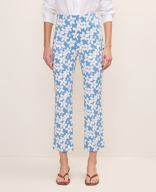 The Flare Ankle Pant in Floral Print — Curvy Fit | Vinci Leather