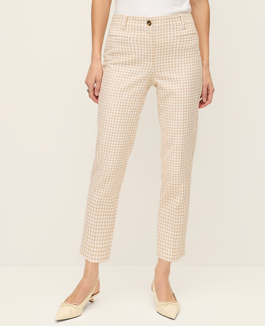 The Cotton Crop Pant in Gingham — Curvy Fit | Vinci Leather