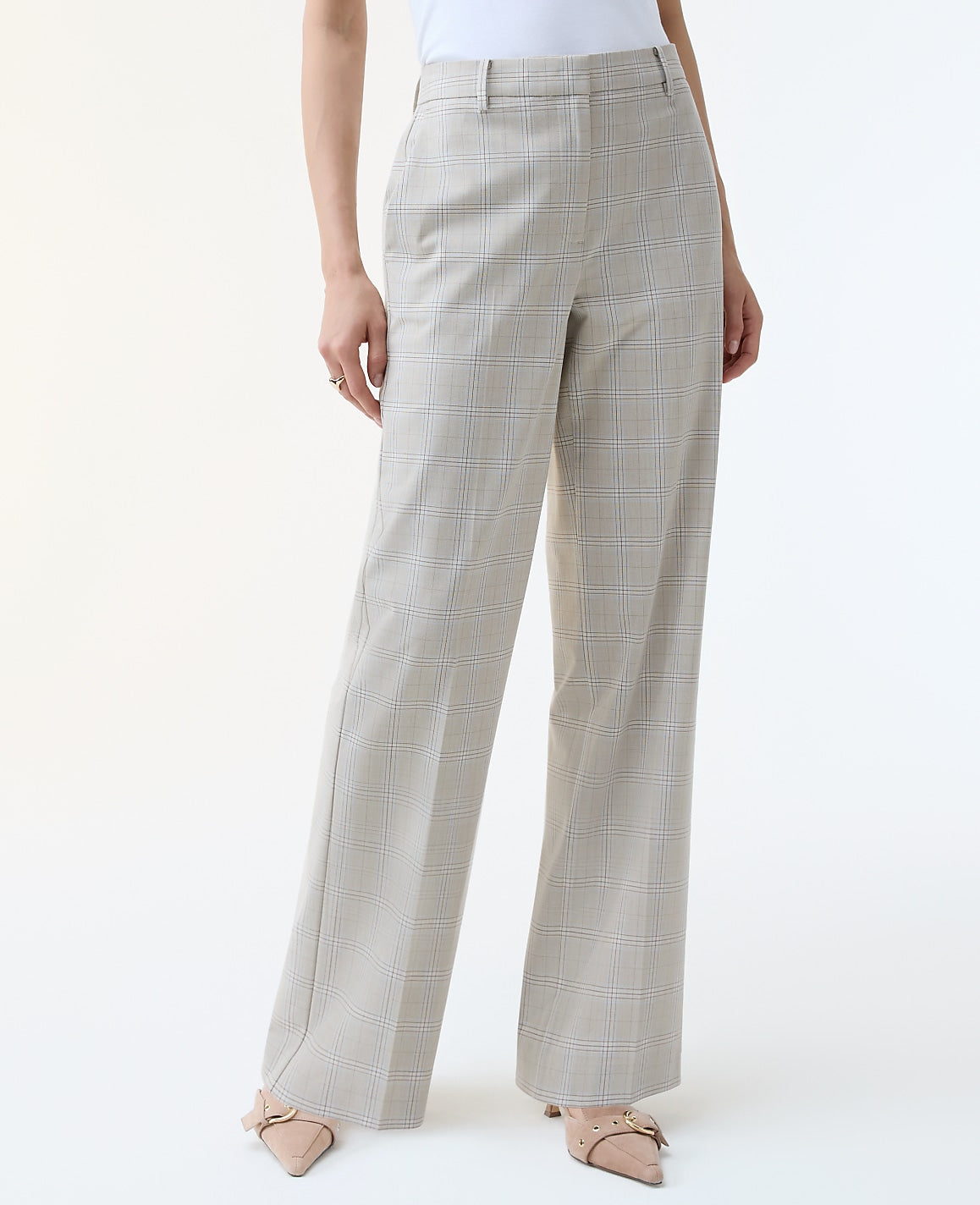 The Straight Trouser in Plaid  — Curvy Fit | Vinci Leather