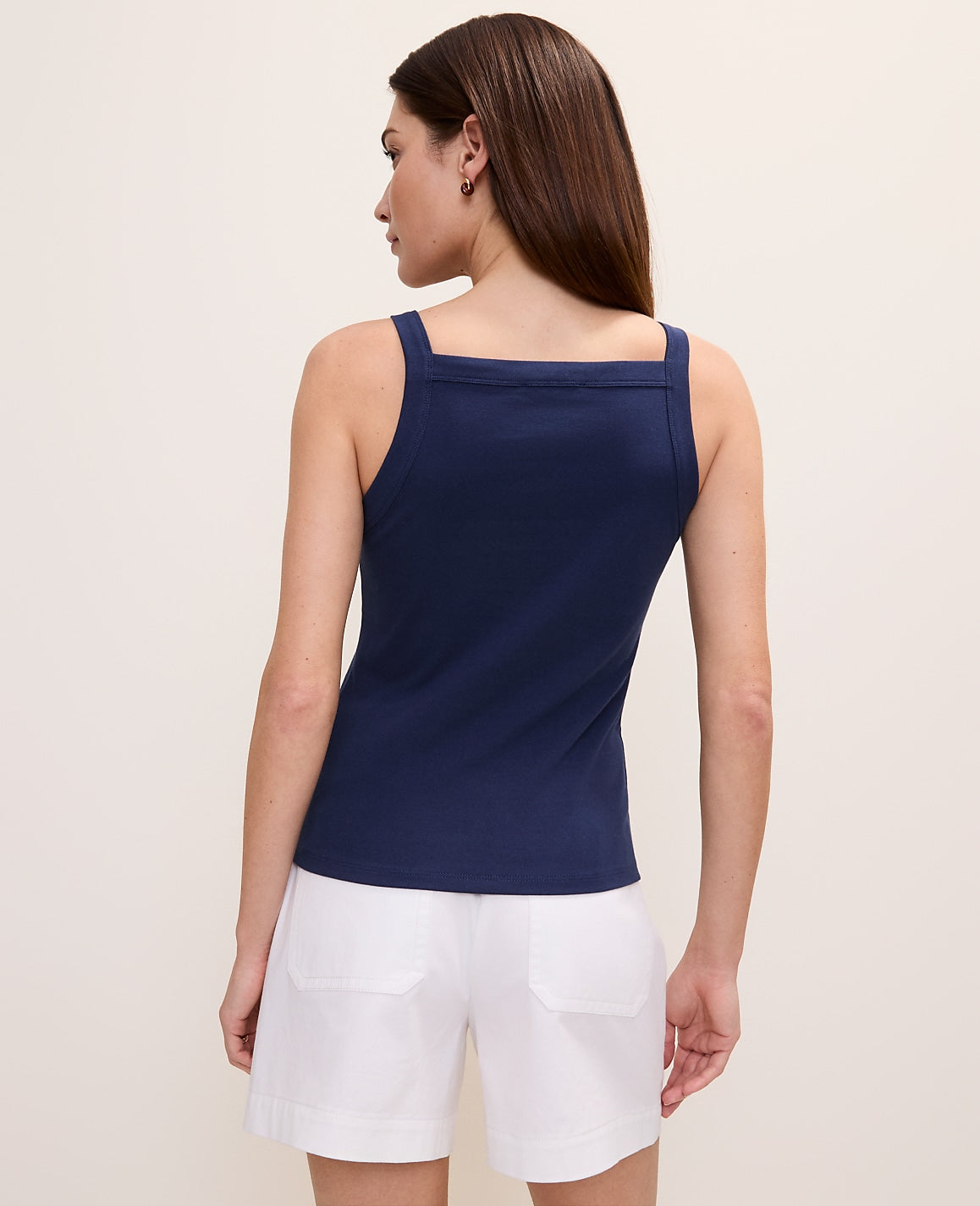Weekend Ribbed Square Neck Tank Top | Vinci Leather
