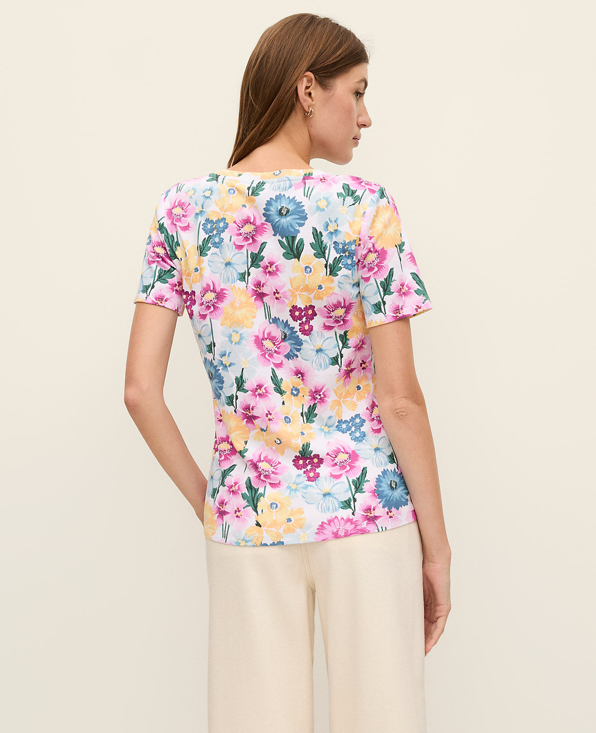 Weekend Floral Crew Neck Tee | Vinci Leather
