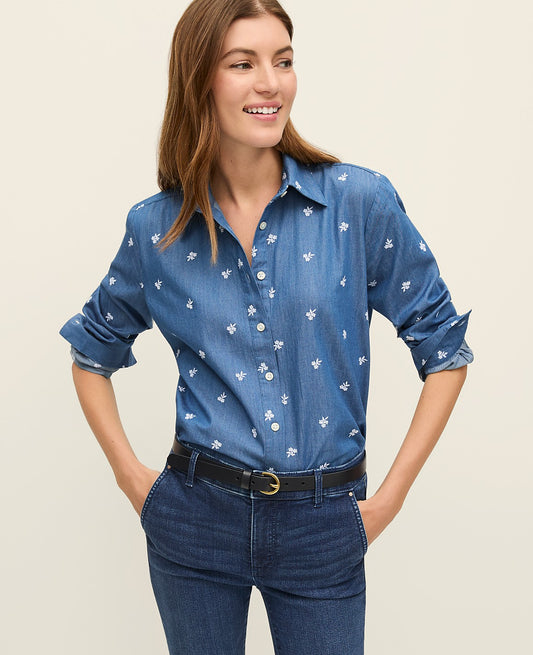 Weekend Chambray Relaxed Perfect Shirt | Vinci Leather