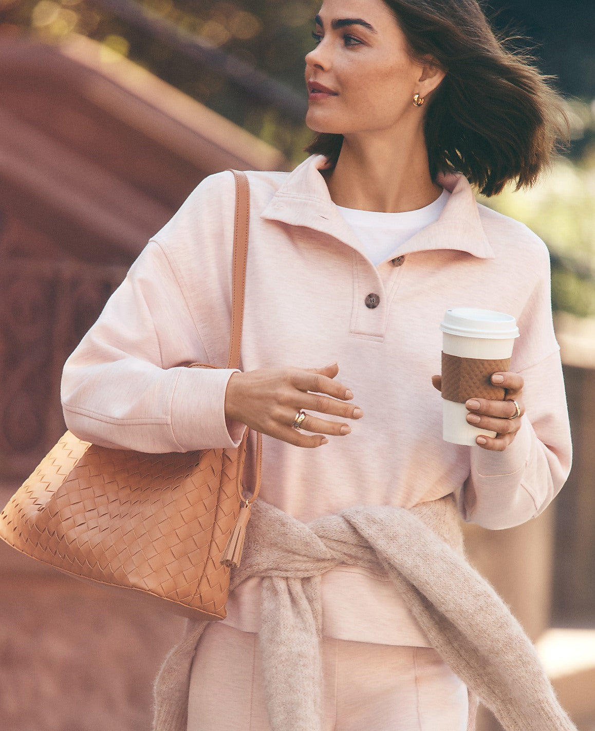 Weekend Mockneck Top in CloudPlush | Vinci Leather