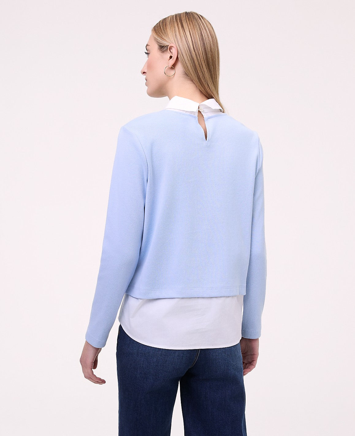 Weekend Layered Mix Media Top | Vinci Leather