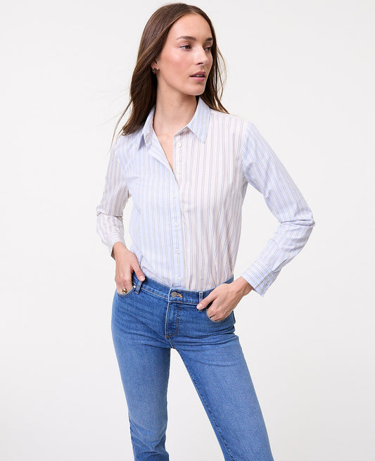 Weekend Striped Relaxed Perfect Shirt | Vinci Leather