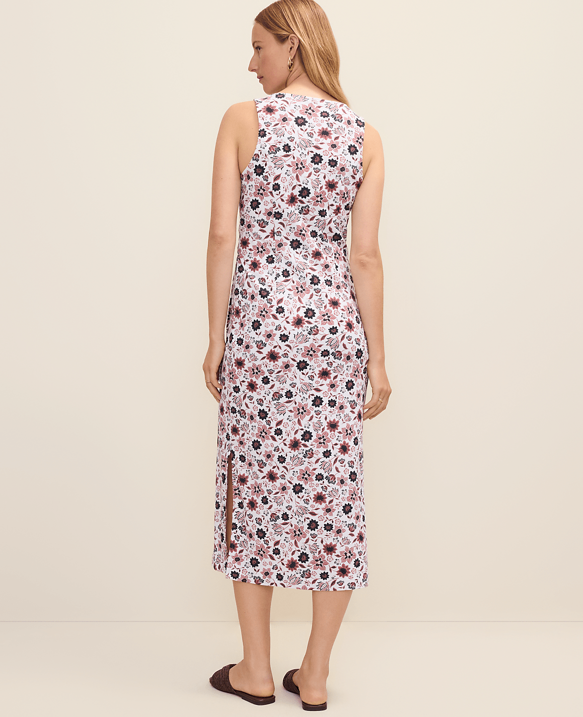 Petite Weekend Floral Tie Waist Sheath Dress | Vinci Leather