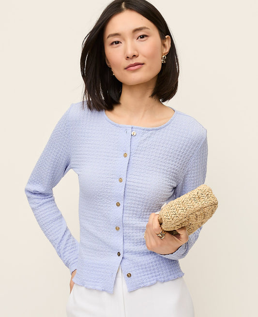 Lettuce Trim Button Top | Vinci Leather