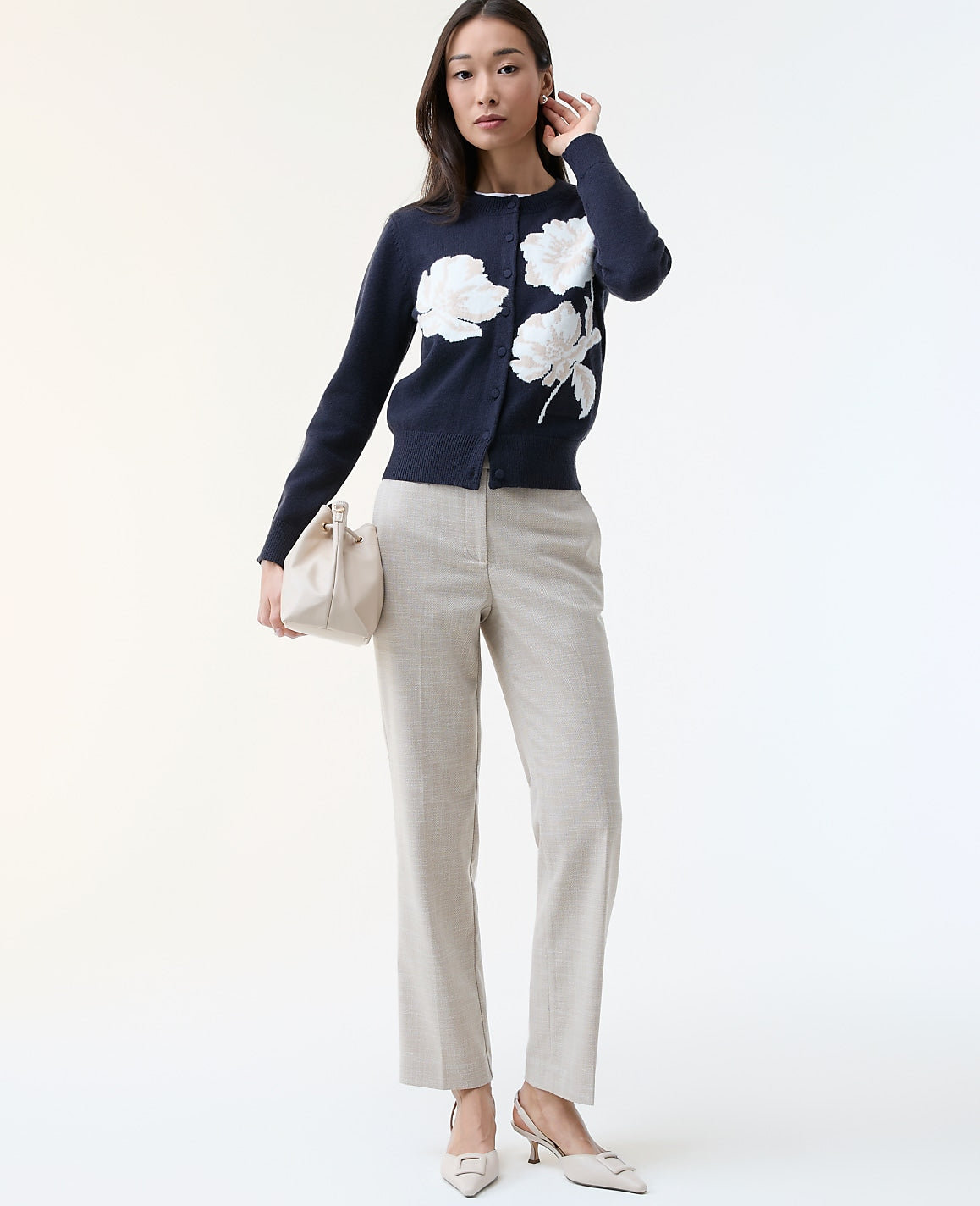 Floral Ann Cardigan | Vinci Leather