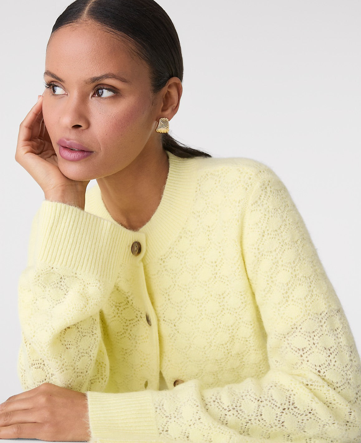 Honeycomb Stitch Cardigan | Vinci Leather