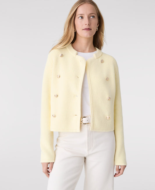 Double Breasted Sweater Jacket | Vinci Leather