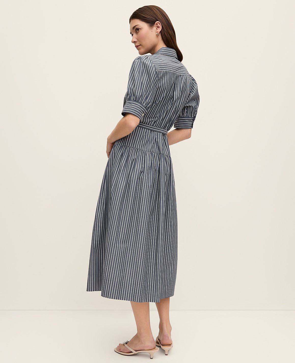 Striped Shirtdress | Vinci Leather