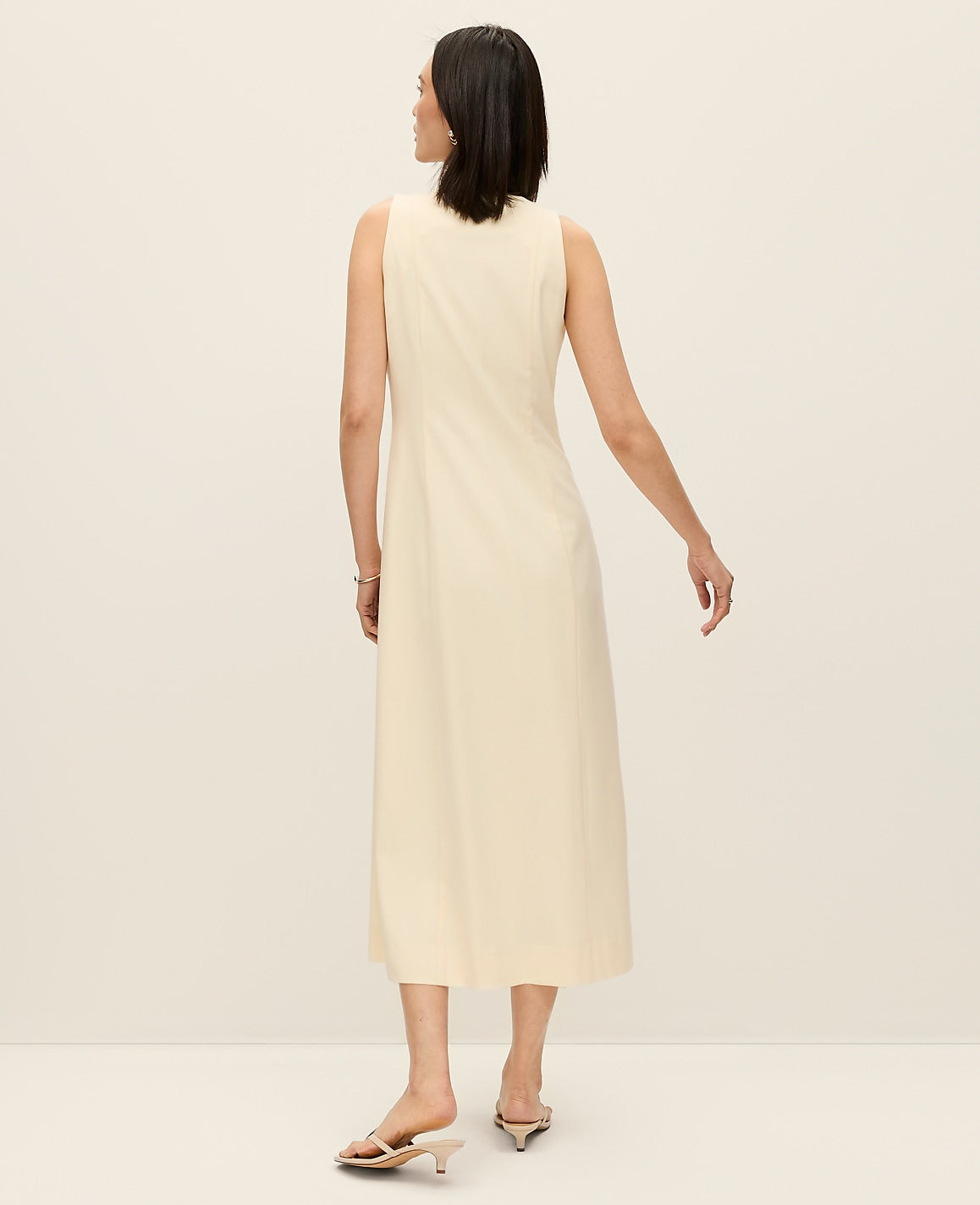 Button Sheath Dress | Vinci Leather