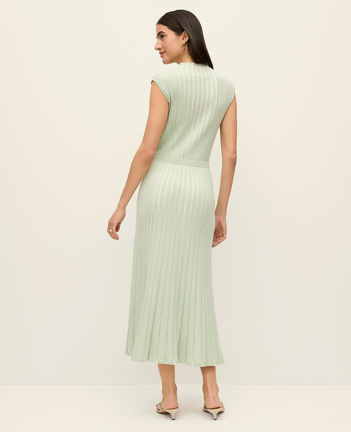 Ribbed Mock Neck Sweater Dress | Vinci Leather