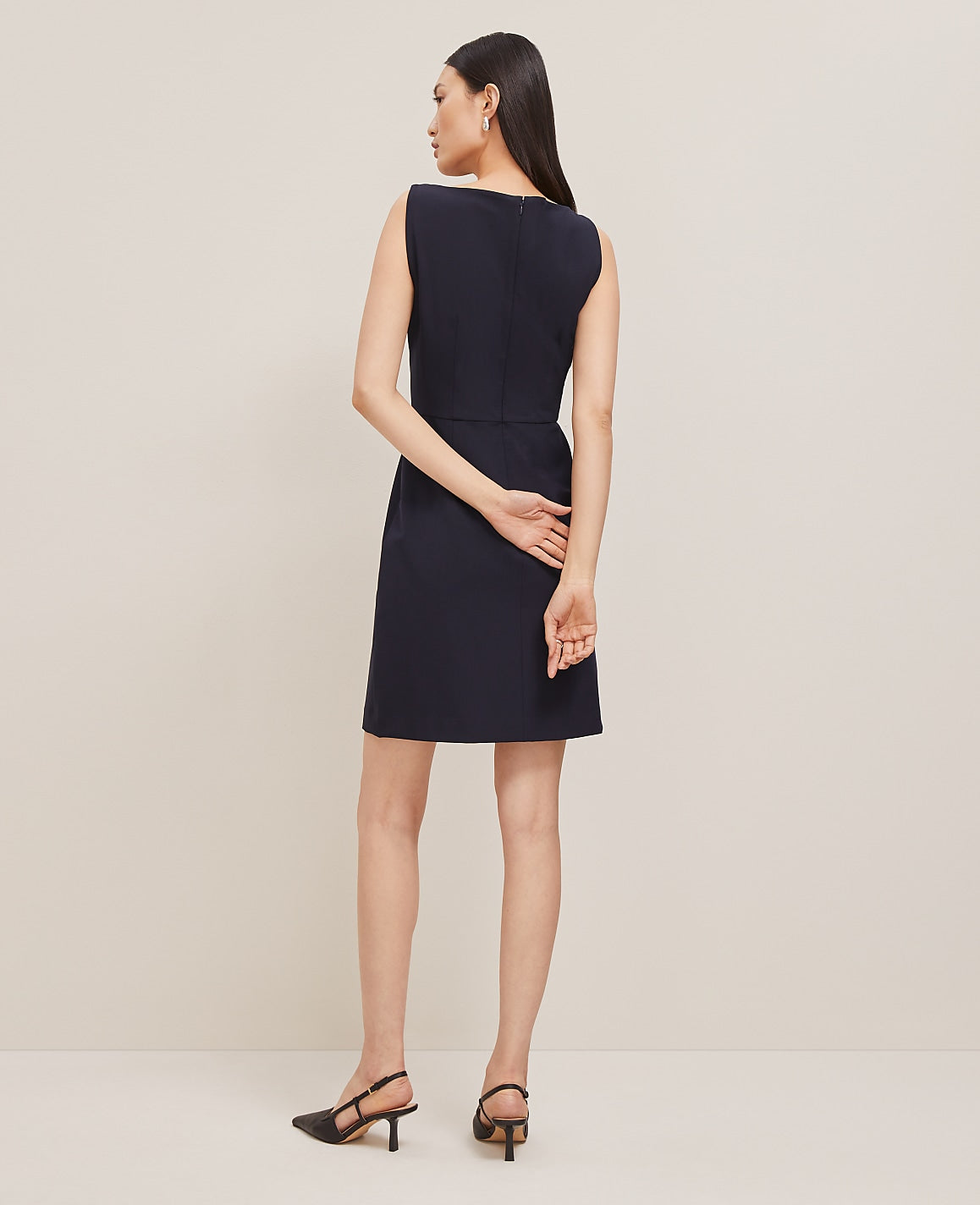 The Boatneck Dress in Seasonless Stretch | Vinci Leather