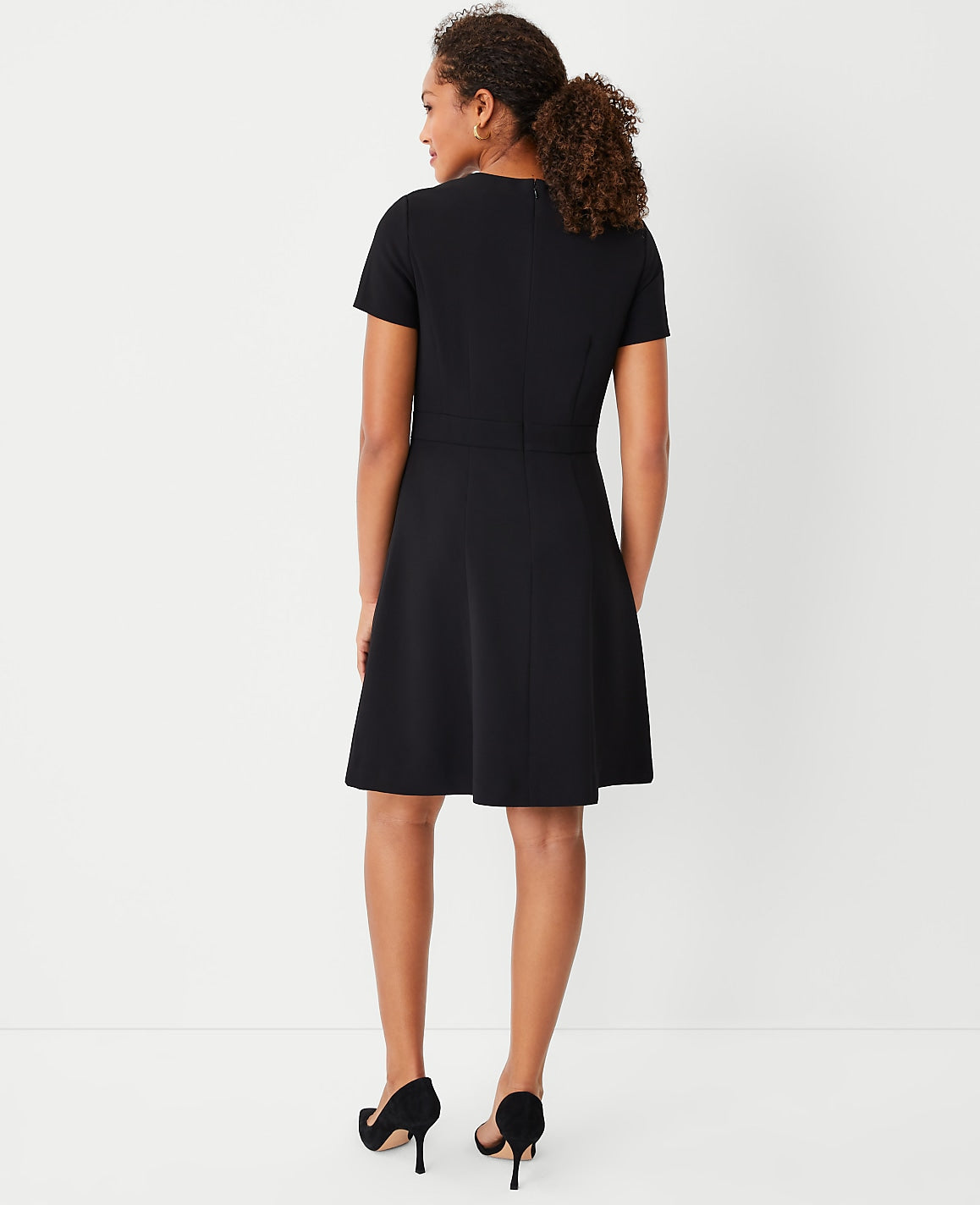 The Flare Dress in Fluid Crepe | Vinci Leather